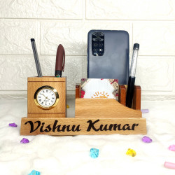 Customized Pen Stand / Wooden Pen Stand